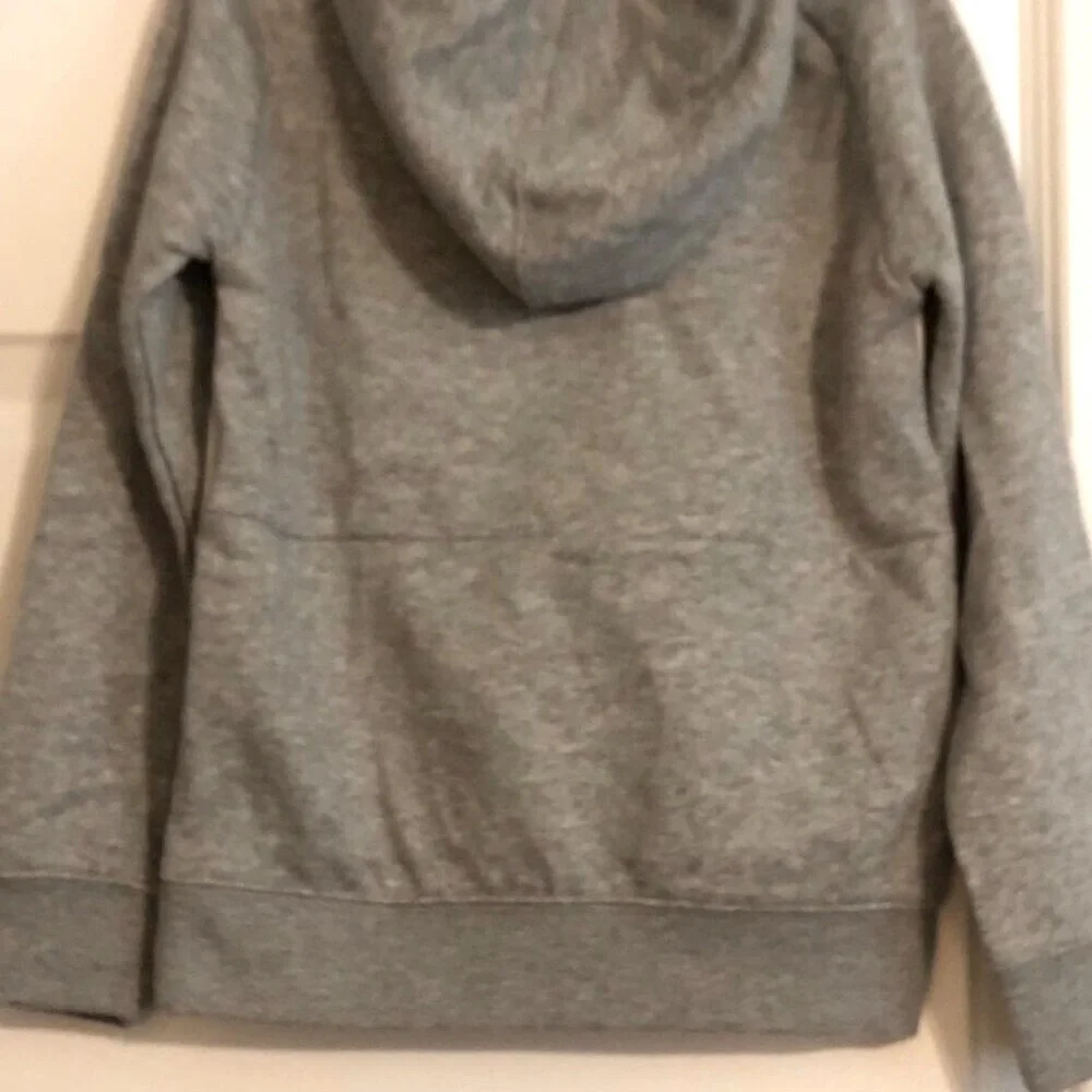 NWT Kids NIKE AIR Logo Color Block Fleece Hoodie Sweatshirt Grey Boys 6